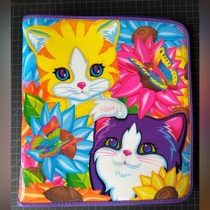 Vintage Early 2000s Lisa Frank Sunflower Kitten Binder Set